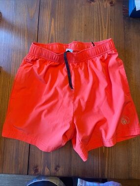Dirty Mids orange Athletic Active Shorts - Elastic Waist with Drawstring size S